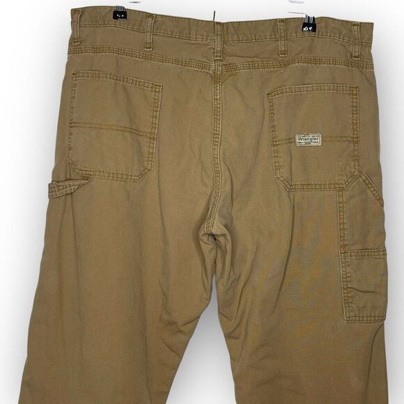 Wrangler Pants Cargo Fleece Lined Straight Leg Khaki Men’s Size 38x30 Flawed - Picture 5 of 11